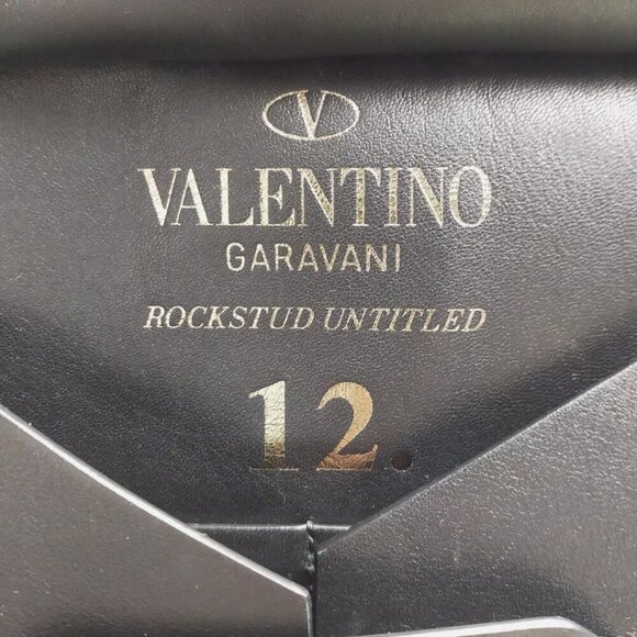 Valentino Garavani oversized black gray gunmetal stud envelope clutch - Picture 7 of 8